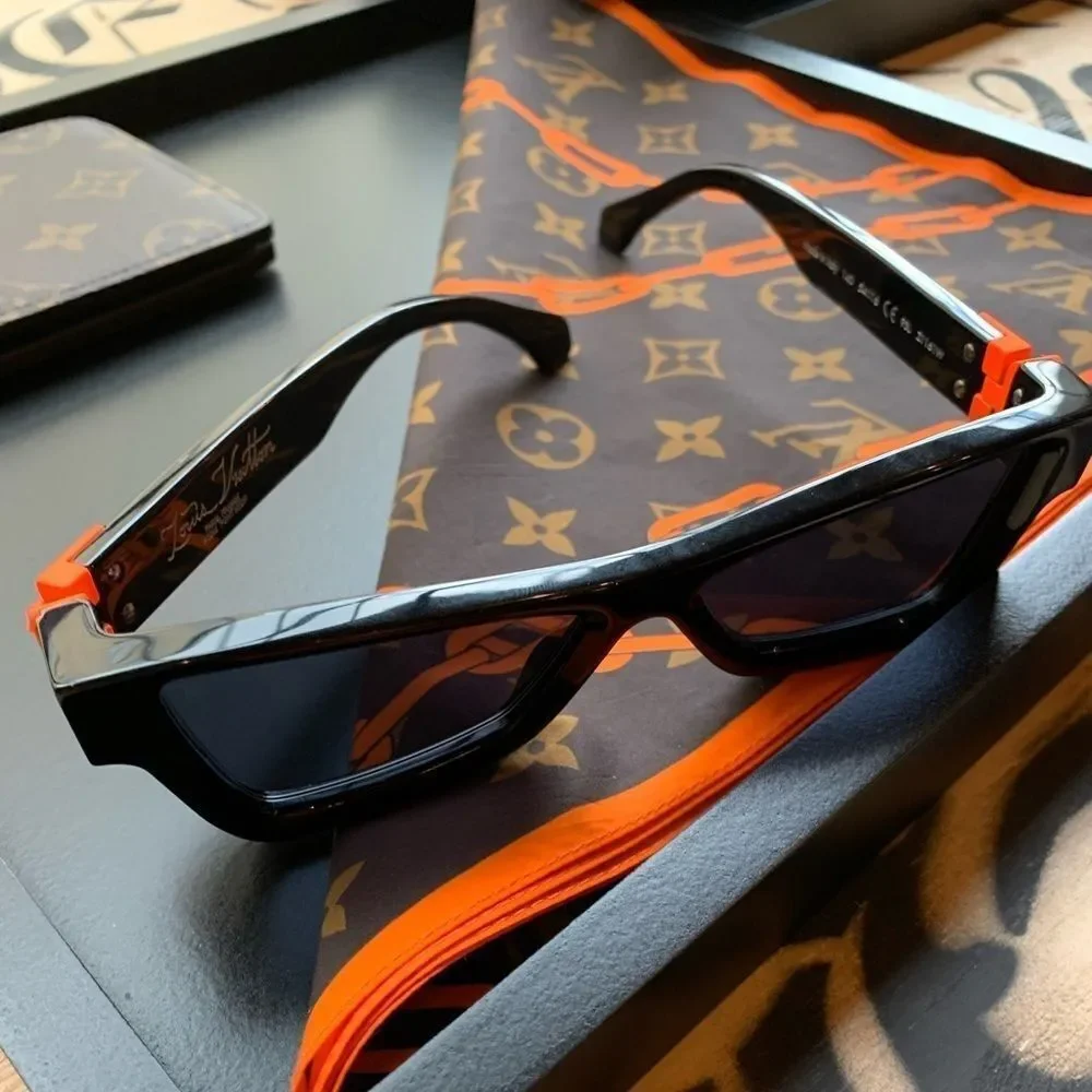 Louis Vuitton 1st Virgil Abloh Show SS19 “Skepticals” Black Orange Sunglasses